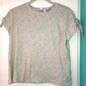 Cream lightly striped Derek Lam 10 Crosby top